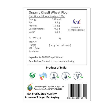 Earthen Story Certified Organic Khapli Atta
