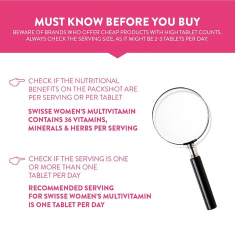 Swisse Women'S Multivitamin - Boosts Energy, Stamina, Mental Performance With 36 Herbs - (30 Tabs)