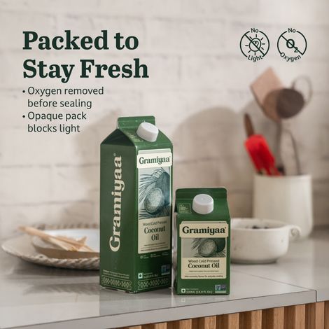 Gramiyaa Coconut Wood Cold Pressed Oil (Nariyal Oil)