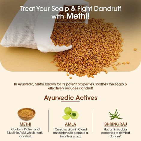 Tac Methi Anti-Dandruff Hair Oil | Neem & Amla | Treats Dandruff | Nourishes Scalp