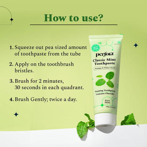 Perfora Classic Mint Toothpaste for Stronger Teeth