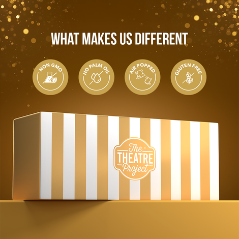 TTP Popcorn Golden Gift Box - Cheese Caramel, Black Truffle & Caramel (Assorted)