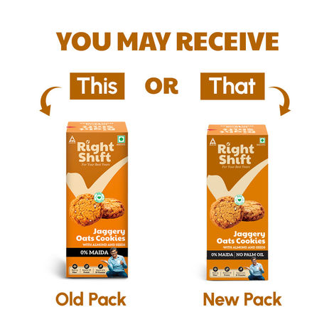 Right Shift Jaggery Oats Almond Biscuits | Maida-free and Trans Fat-free Combo 