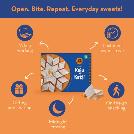 Kaju Katli Classic | Kaju Barfi | Sweets | By GO DESi