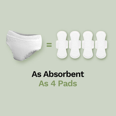 Pee Safe Disposable Leak-Proof Period Panty|Seamless & Comfortable for Day & Night Protection (M-L) Combo