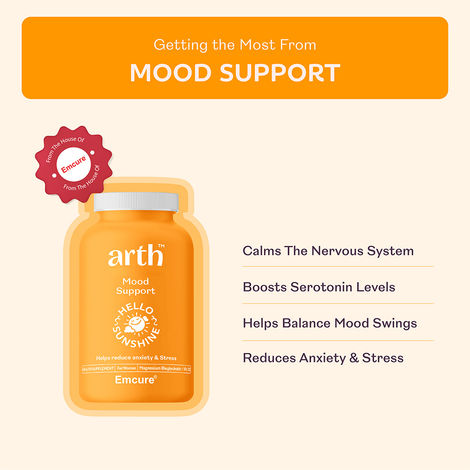 Arth By Emcure Magnesium Supplement | Magnesium Bisglycinate + Vit D2 | Stress & Mood Support