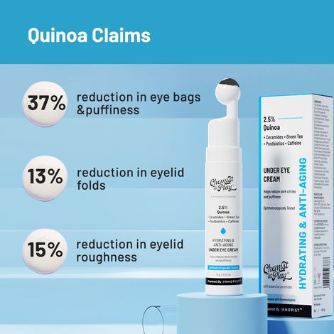 Chemist at Play Under Eye Cream Quinoa Extract For Dark Circles Puffiness & Wrinkles