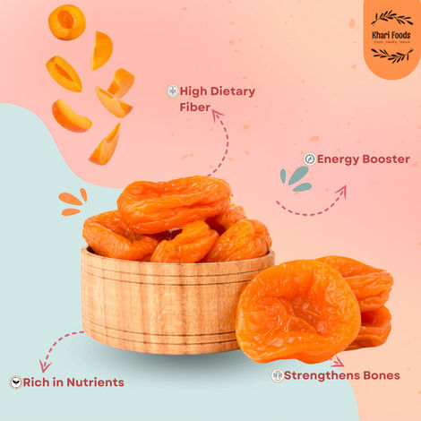Khari Foods Premium Apricot Dried | Seedless Khumani | Dry Fruit Snack | No Added Sugar