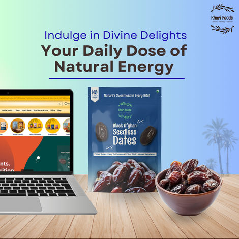 Khari Foods Black Afghan Seedless Dates / Khajur
