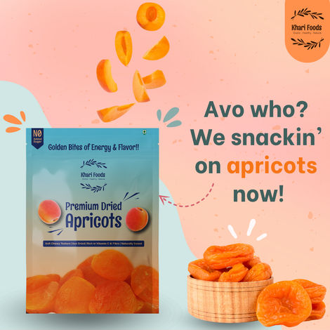 Khari Foods Premium Apricot Dried | Seedless Khumani | Dry Fruit Snack | No Added Sugar