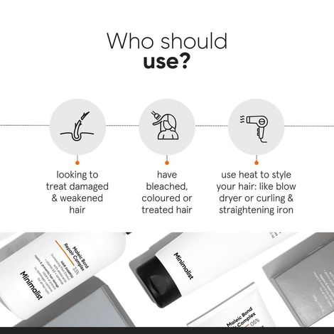 Minimalist Maleic Bond Repair Complex 5% Hair Mask For Men And Women