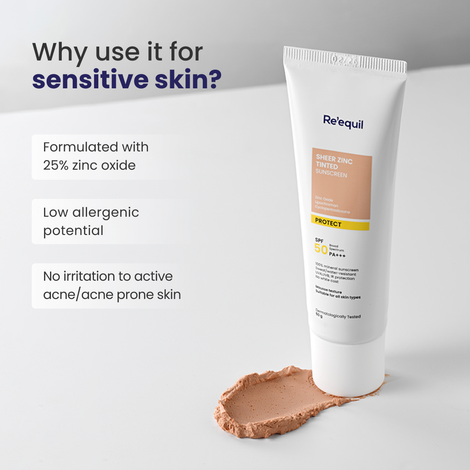 Reequil Sheer Zinc Tinted Mineral Sunscreen SPF 50 PA