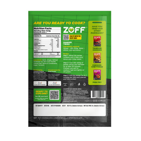 Zoff Marinade Mix Paneer Tikka