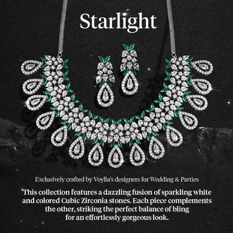 Voylla Starlight Stella Long Statement Earrings