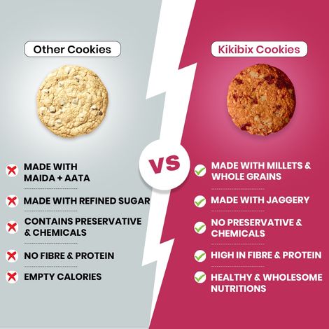 Kikibix Cranberry Walnut Healthy Biscuits, Jaggery Oats Cookies, Digestive, No Maida, No Palm Oil