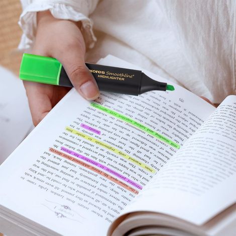 Kores Smoothline Plus Highlighter Pen | Assorted Pack of 5 Colours