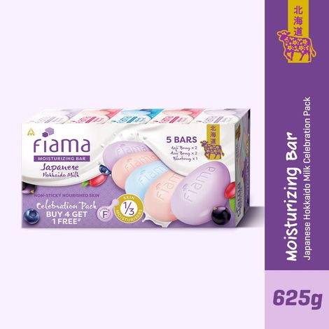 Fiama Moisturizing Soap Bars Celebration Pack Japanese Hokkaido Milk & Berries