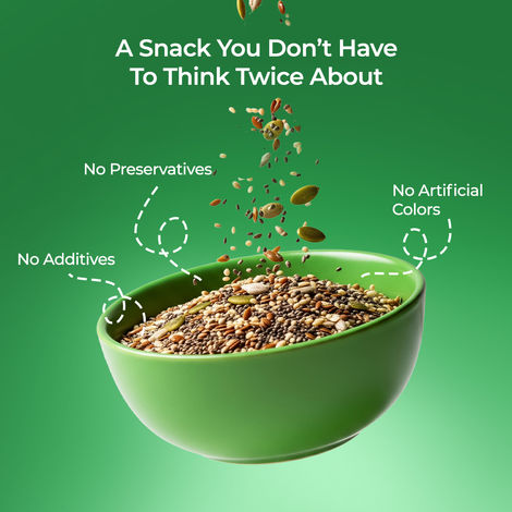 Khetika Super Seed Mix Rich in Protein 44g- Pumpkin, Sesame, Watermelon, Sunflower, Flax, Chia Seeds