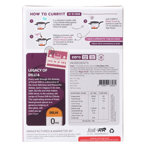 Curryit Purani Dilli Chole Masala
