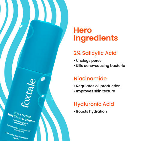 Foxtale 2% Salicylic Acid Face Cleanser/ Face Wash