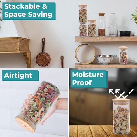 The Better Home Borosilicate Jars 1000Ml (Pack Of 2)