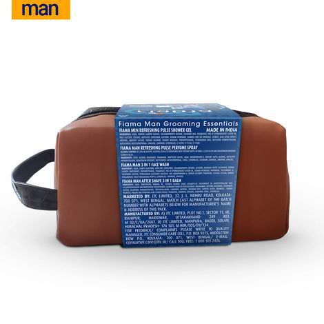 Fiama Men Grooming Essentials Gift Set, Free Pouch