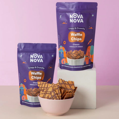 Nova Nova Waffle Chips- Classic Chocolate Drizzle