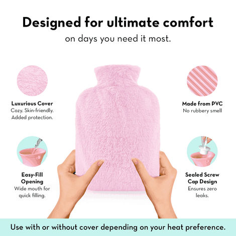Plush Hot Water Bag-Cuddle Buddy With Removable Cover