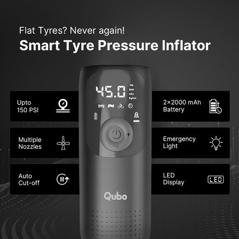 Qubo Smart Tyre Inflator |Cars & Bikes from Hero Group
