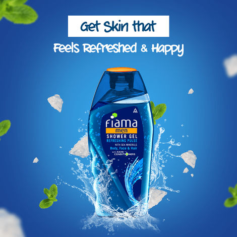 Fiama Men Body Wash Shower Gel Refreshing Pulse, with Skin Conditioners
