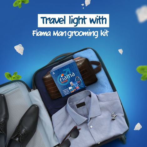 Fiama Men Grooming Essentials Gift Set, Free Pouch
