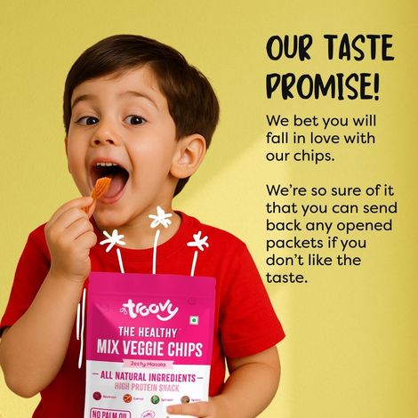 Troovy Healthy High Protein Mix Veggie Chips (No Palm Oil, No Chemicals)