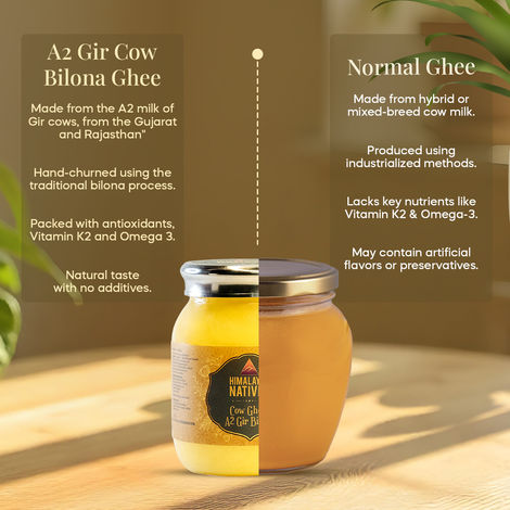 Himalayan Natives A2 Gir Cow Bilona Ghee - Jar