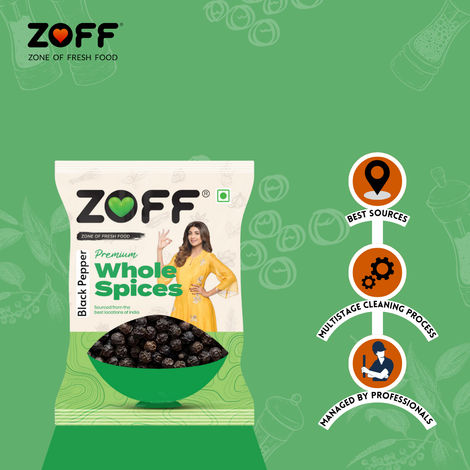 ZOFF Foods Black Pepper Whole-Kali Mirch