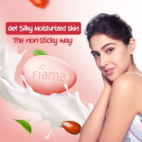 Fiama Moisturizing Soap Bars Pack Of 3Japanese Hokkaido Milk & Goji Berry Non-Sticky Moisturization