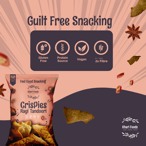 Khari Foods Tandoori Ragi Crispies Chips - No Palm Oil Combo 