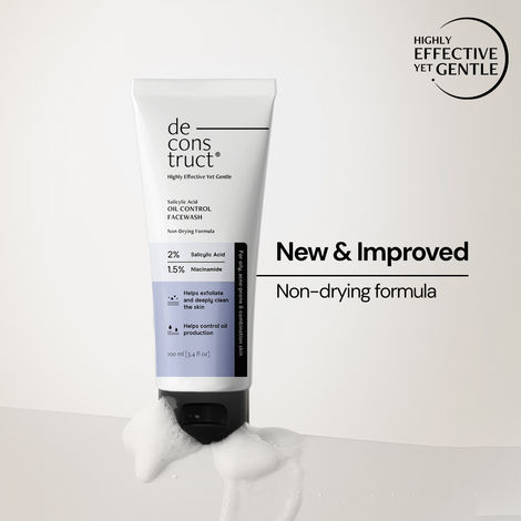 Deconstruct Salicylic Acid + Niacinamide Face Wash for Oil Control & Acne-Prone Skin