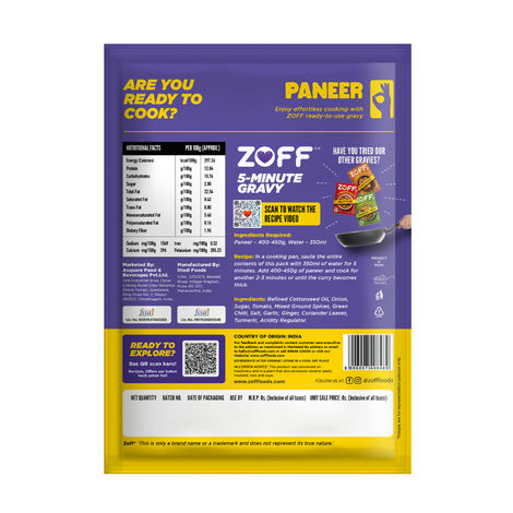Zoff 5Mins Gravy Paneer
