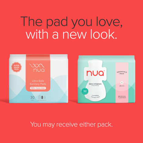 Nua Complete Comfort Sanitary Pads for Medium Flow| XL