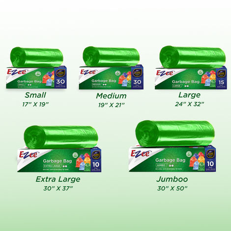 Ezee Biodegradable Flat Garbage Bags - Large - 24 x 32 Inch