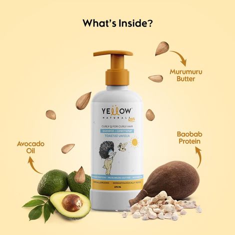 Yellow Naturals Curly Q Kids Shampoo & Conditioner For Curly And Fizzy Hair | 4-12 Years |