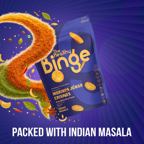 The Healthy Binge Moringa Jowar Baked Chips Indian Masala - High Protein & Fibre