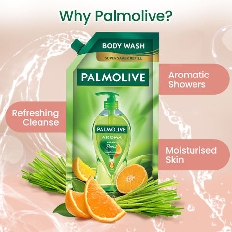 Palmolive Orange Essential Oil & Lemongrass Aroma Morning Boost Body Wash Refill Pack