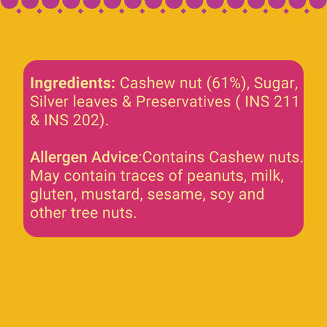 Premium Kaju Katli, 61% Cashew | Burfi | Kaju Katri | Sweets by GO DESi