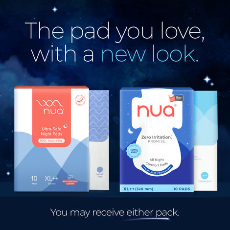 Nua All Night Comfort Sanitary Pads with Disposal Cover |XL++