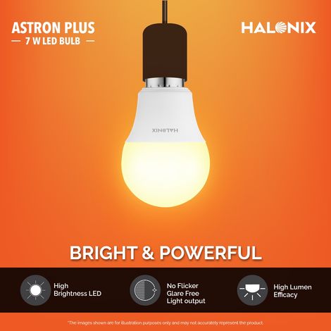Halonix 7W Warm White Yellow Led Bulb | B22 Base Holder