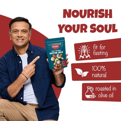 Farmley Satva Mix Dry Fruit Snack - Peanuts, Green Raisins, Almonds, Cashews, Makhana & More