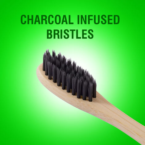 Beco Bamboo Toothbrush with Charcoal Activated Soft Bristles