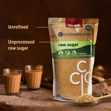 Conscious Food Raw Sugar Natural Unprocessed
