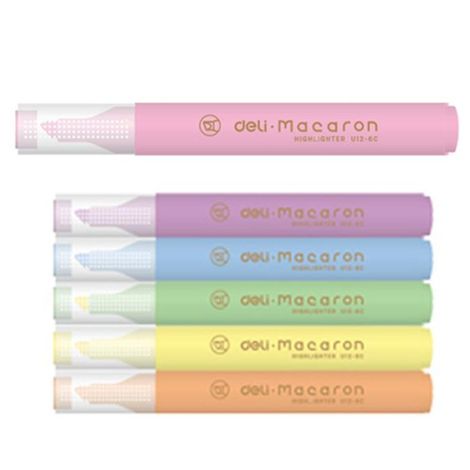 Deli EU12-6C Highlighter, Marker Pen, 6 Assorted Highlighters